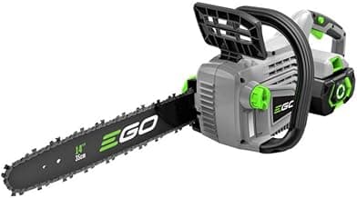 EGO Power+ CS1401 14-Inch 56-Volt Lithium-Ion Cordless Chain Saw 2.5Ah Battery and Charger Included, Black