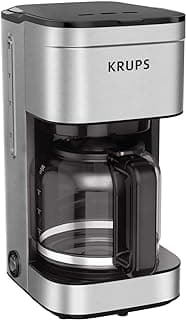 KRUPS: Simply Brew, Stainless Steel 10 Cup Coffee Maker, Dishwasher Safe Coffee Pot with Cold Brew, Pause & Brew, and Keep Warm Functions, Drip Coffee Maker