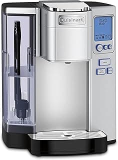 Cuisinart Coffee Maker, Single Serve 72-Ounce Reservoir Coffee Machine, Programmable Brewing & Hot Water Dispenser, Stainless Steel, SS-10P1,Silver