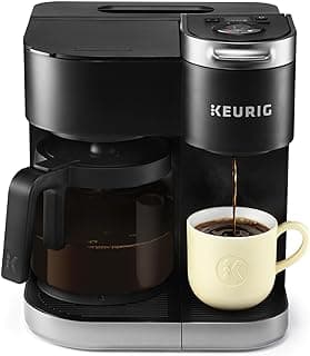 Keurig K-Duo Single Serve K-Cup Pod & Carafe Coffee Maker, with Multiple Brew Sizes, 60oz Removable Reservoir, Programmable Auto Brew Carafe, (Gen 1), Black