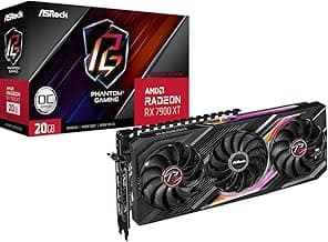 ASRock AMD Radeon™ RX 7900 XT Phantom Gaming 20GB OC Graphics Card 320 Bit 7680 x 4320 0dB Silent Cooling 3 x DisplayPort™ 2.1 GDDR6 1 x HDMI™ 2.1 20Gbps PCI Express 4.0