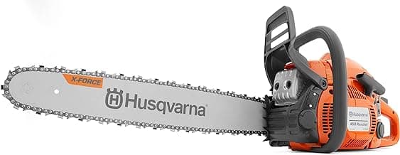 Husqvarna 450 Rancher 20 Inch Gas Chainsaw, 50.2-cc 3.2-HP, 2-Cycle X-Torq Engine, For Tree Pruning, Yard Cleanups and Firewood Cutting