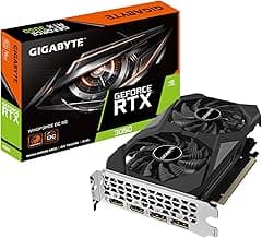 GIGABYTE GeForce RTX 3050 WINDFORCE OC 6G Graphics Card, 2X WINDFORCE Fans, 6GB GDDR6 96-bit GDDR6, GV-N3050WF2OC-6GD Video Card