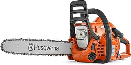 Husqvarna 120 Gas Chainsaw, 38-cc 1.8-HP, 2-Cycle X-Torq Engine, 14 Inch Chainsaw with Automatic Oiler, For Wood Cutting, Light Felling and Limbing