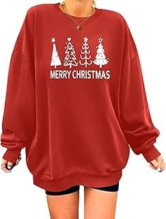 Zeagoo Christmas Sweatshirt for Women Crewneck Christmas Tree Long Sleeve Xmas Holiday Party Pullover Sweater