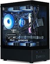 ViprTech Reaper 3.0 Liquid-Cooled PC - AMD Ryzen 7 7700 (5.3Ghz Turbo), RTX 4070 Super 12GB, 32GB DDR5 6400, 2TB NVMe SSD, 800W Gold, VR-Ready, WiFi BT, Win 11, Gaming Desktop Computer Black