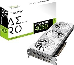 GIGABYTE GeForce RTX 4060 AERO OC 8G Graphics Card, 3X WINDFORCE Fans, 8GB 128-bit GDDR6, GV-N4060AERO OC-8GD Video Card