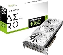 GIGABYTE GeForce RTX 4060 AERO OC 8G Graphics Card, 3X WINDFORCE Fans, 8GB 128-bit GDDR6, GV-N4060AERO OC-8GD Video Card