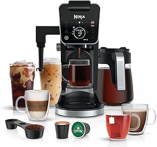 Ninja Drip Coffee Maker With K Cup Combo, DualBrew Pro Specialty Coffee System, Coffee Machine Compatible with K-Cup Pods, 12 Cup Single Serve Coffee Makers with Paper Filter, CFP301